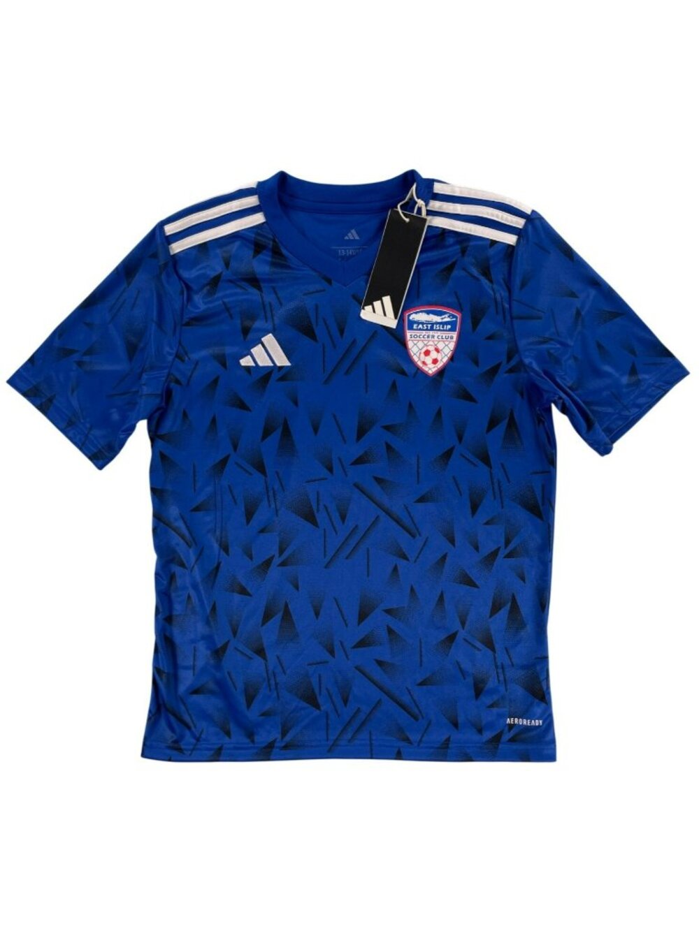 Adidas Soccer Jersey East Islip Soccer Club Royal Blue Athletic Kids Size L NEW